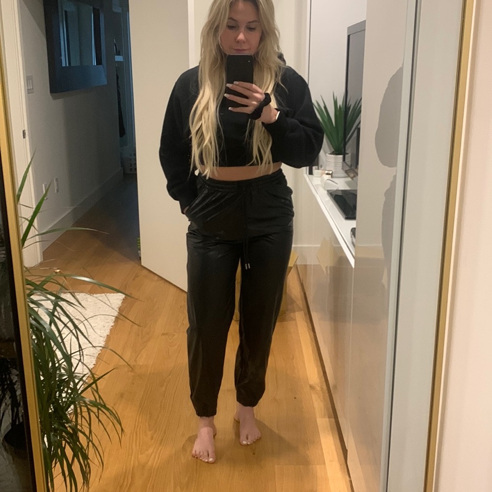 Leather Joggers
